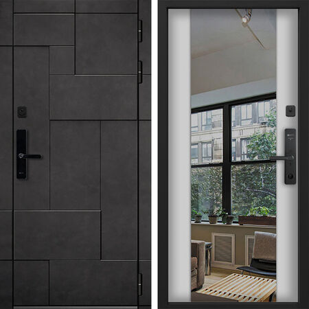 Входная дверь Command Doors Cyber tetris grey 3Z Белый Матовый