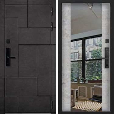 Дверь Command Doors Cyber tetris grey 3z бетон молочный