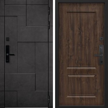 Дверь Command Doors Cyber tetris grey 61 Темный дуб
