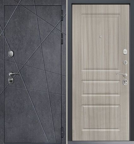 Входная дверь Command Doors Geometria New 02 Белая Лиственница