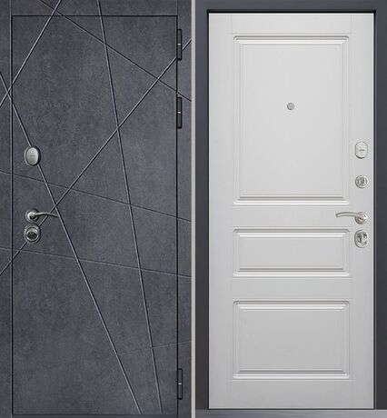 Входная дверь Command Doors Geometria New 02 Белый Матовый