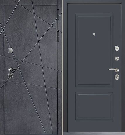 Входная дверь Command Doors Geometria New 05 Графит Серый