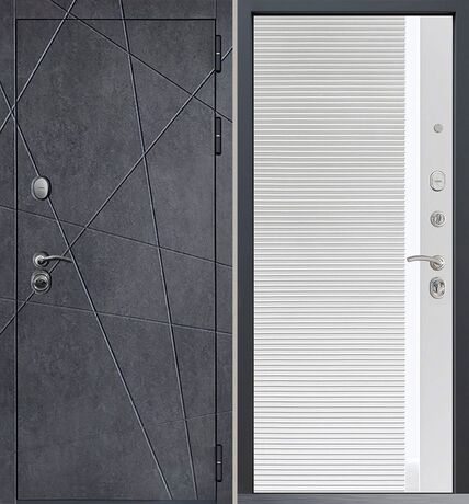 Входная дверь Command Doors Geometria New 30Б белый матовый