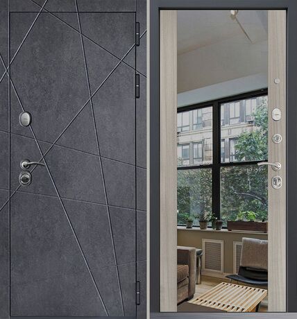Входная дверь Command Doors Geometria New 3Z Белая Лиственница