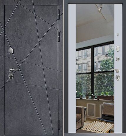 Входная дверь Command Doors Geometria New 3Z Белый Матовый