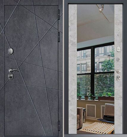Входная дверь Command Doors Geometria New 3z бетон молочный