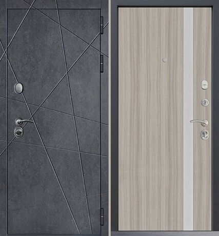 Входная дверь Command Doors Geometria New 6S Белая Лиственница