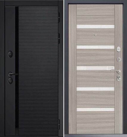 Входная дверь Command Doors Horizont 18SP Белая Лиственница