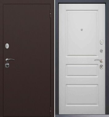Входная дверь Command Doors Патриот медный антик 02 Белый Матовый