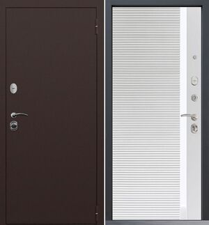 Входная дверь Command Doors Патриот медный антик 30Б белый матовый