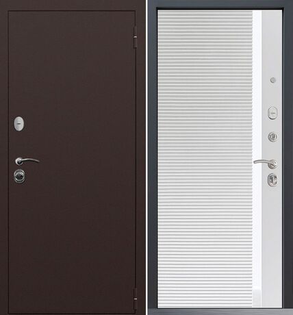 Входная дверь Command Doors Патриот медный антик 30Б белый матовый