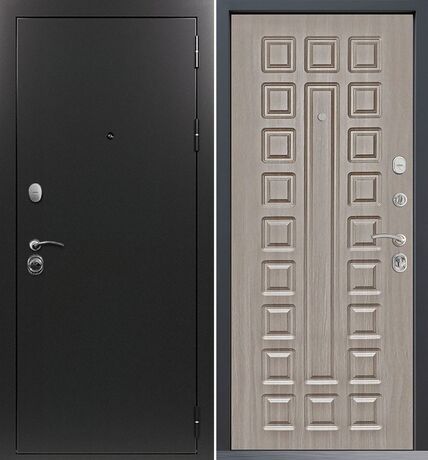 Входная дверь Command Doors Патриот графит 01 Белая лиственница