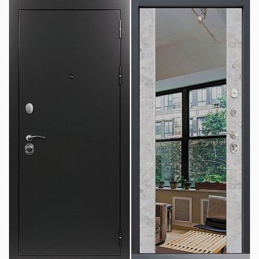 Дверь Command Doors Патриот графит 3z бетон молочный