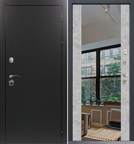 Входная дверь Command Doors Патриот графит 3z бетон молочный