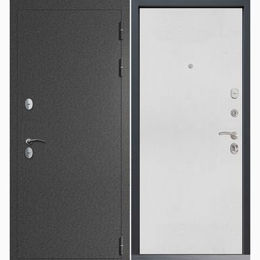 Дверь Command Doors Сибирь термо графит букле 00 Белый матовый