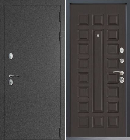 Входная дверь Command Doors Сибирь термо графит букле 01 Венге