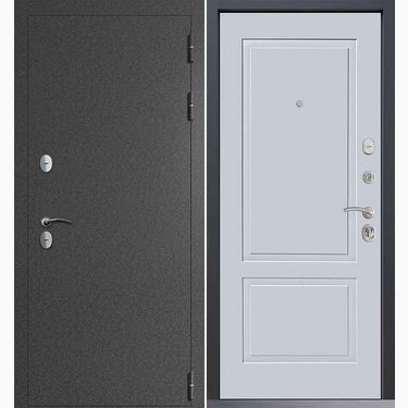 Дверь Command Doors Сибирь термо графит букле 05 Белый матовый