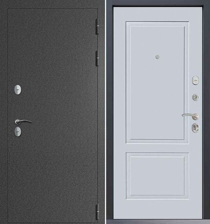 Входная дверь Command Doors Сибирь термо графит букле 05 Белый матовый