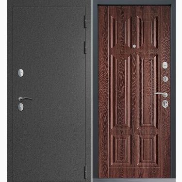 Дверь Command Doors Сибирь термо графит букле 15 Дуб коньяк