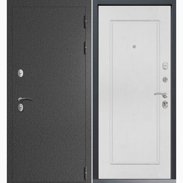 Дверь Command Doors Сибирь термо графит букле 38.02 Белый матовый