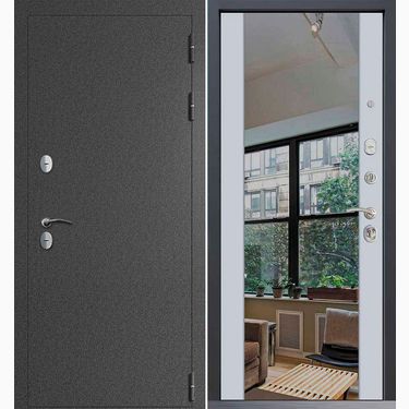 Дверь Command Doors Сибирь термо графит букле 3Z Белый Матовый