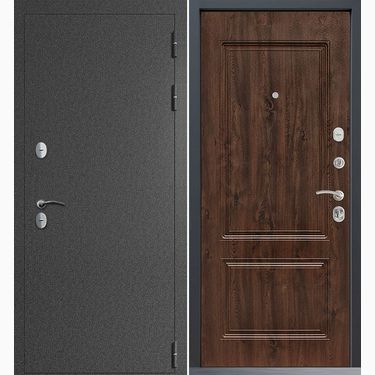 Дверь Command Doors Сибирь термо графит букле 61 Темный дуб