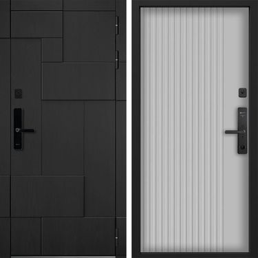 Дверь Command Doors Cyber tetris black 03 Белый матовый