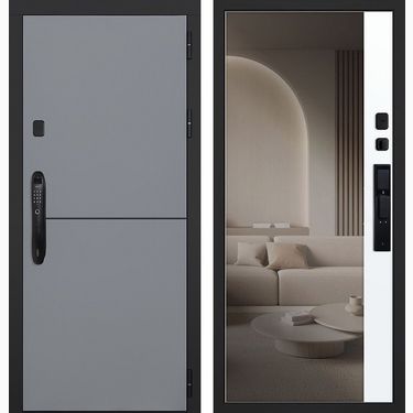 Дверь АСД Бриг с зеркалом (биометрический Smart lock DZ 888)