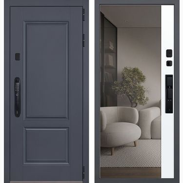 Дверь АСД Ledo с зеркалом (биометрический замок Smart lock DZ 888)