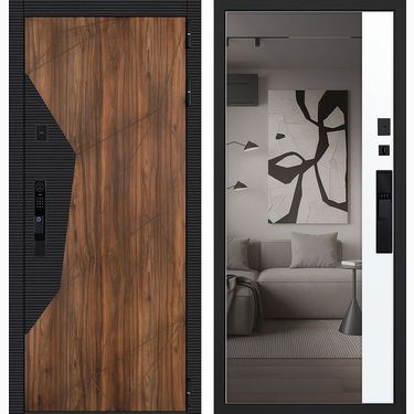 Дверь АСД Сапсан с зеркалом (биометрический замок Smart lock Y12)