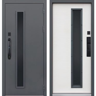 Дверь АСД Trento с окном (терморазрыв 3к) (биометрический замок Smart lock DZ 888)