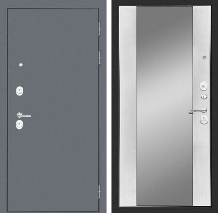 Входная дверь Ратибор Премьер 3К Зеркало Лиственница беж