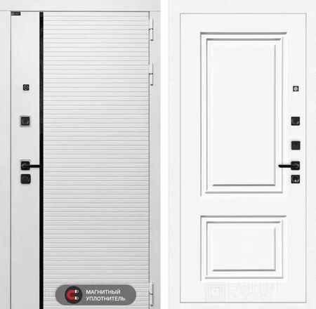 Входная дверь Лабиринт Роял 26 - Эмаль RAL 9003