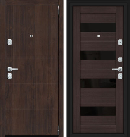 Входная дверь Браво Porta M 4.П23 Almon 28 и Wenge Veralinga