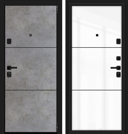 Входная дверь Браво Porta M П50.П50 (AB-4) Dark Concrete и Angel