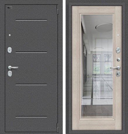 Входная дверь Браво Porta S 104.П61 Антик Серебро и Cappuccino Veraling