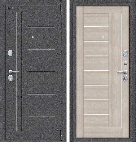Входная дверь Браво Porta S 109.П29 Антик Серебро и Cappuccino Veralinga