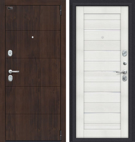 Входная дверь Браво Porta S 4.П22 (Прайм) Almon 28 и Bianco Veralinga