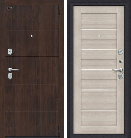 Входная дверь Браво Porta S 4.П22 (Прайм) Almon 28 и Cappuccino Veralinga
