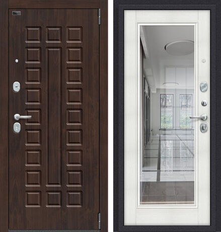 Входная дверь Браво Porta S 51.П61 (Урбан) Almon 28 и Bianco Veralinga