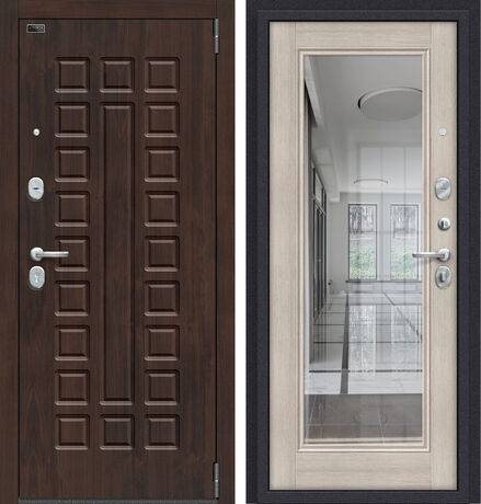 Входная дверь Браво Porta S 51.П61 (Урбан) Almon 28 и Cappuccino Veralinga