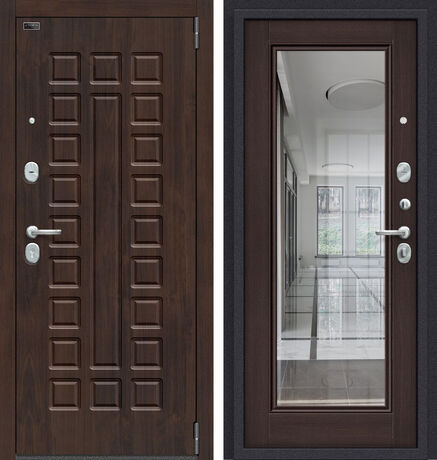 Входная дверь Браво Porta S 51.П61 (Урбан) Almon 28 и Wenge Veralinga