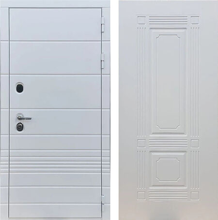 Входная дверь REX Трендо Белая Шагрень ФЛ-2 ясень белый 6 мм