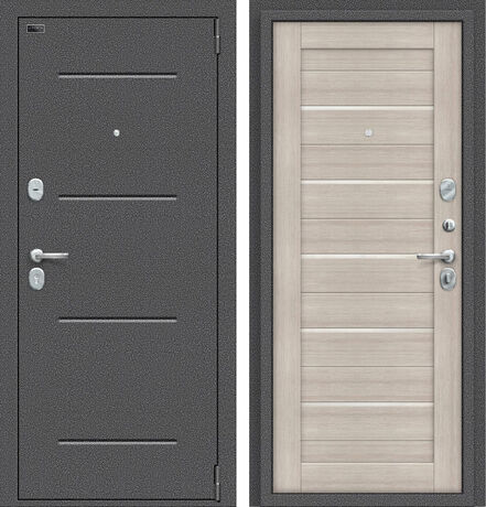 Входная дверь Браво Porta S 104.П22 Антик Серебро и Cappuccino Veralinga