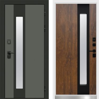 Дверь Termo-door Арктика Графит Дуб Белый короб изнутри