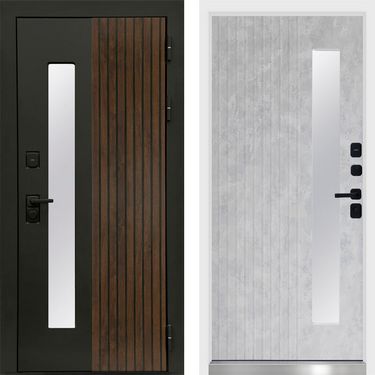 Дверь Termo-door Флагман Бетон светлый белый короб изнутри