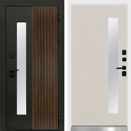Входная дверь Termo-door Флагман Слоновая кость белый короб изнутри