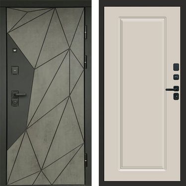 Дверь Termo-door Геометрия Бетон Гранд слоновая кость