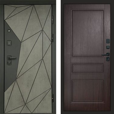 Дверь Termo-door Геометрия Бетон Классика венге