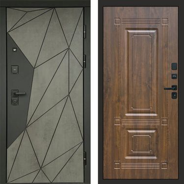 Дверь Termo-door Геометрия Бетон Мадрид дуб